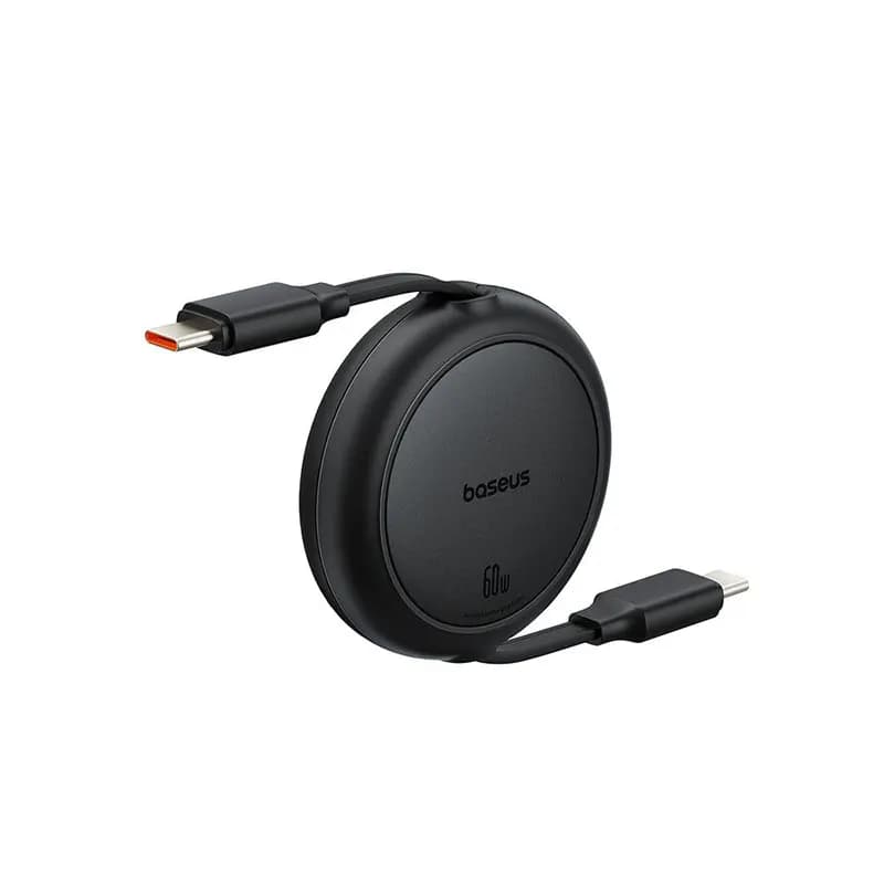 کابل تبدیل USB-C به USB-C باسئوس مدل Free2Pull Mini 60W طول 1 متر — تصویر ۷