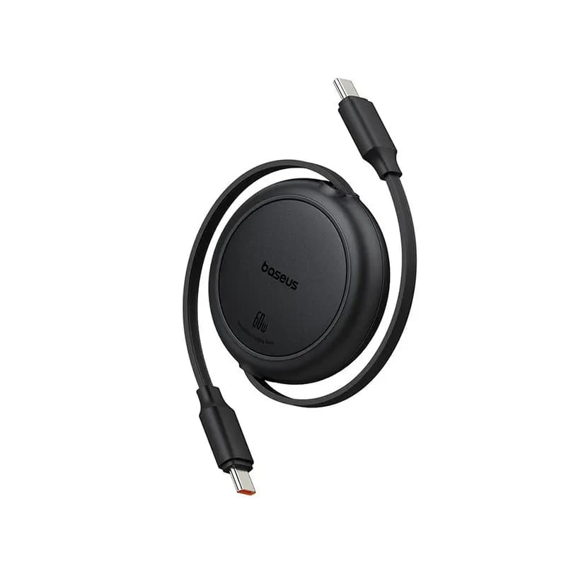 کابل تبدیل USB-C به USB-C باسئوس مدل Free2Pull Mini 60W طول 1 متر — تصویر ۶