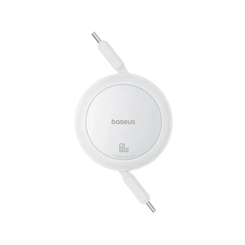 کابل تبدیل USB-C به USB-C باسئوس مدل Free2Pull Mini 60W طول 1 متر — تصویر ۳
