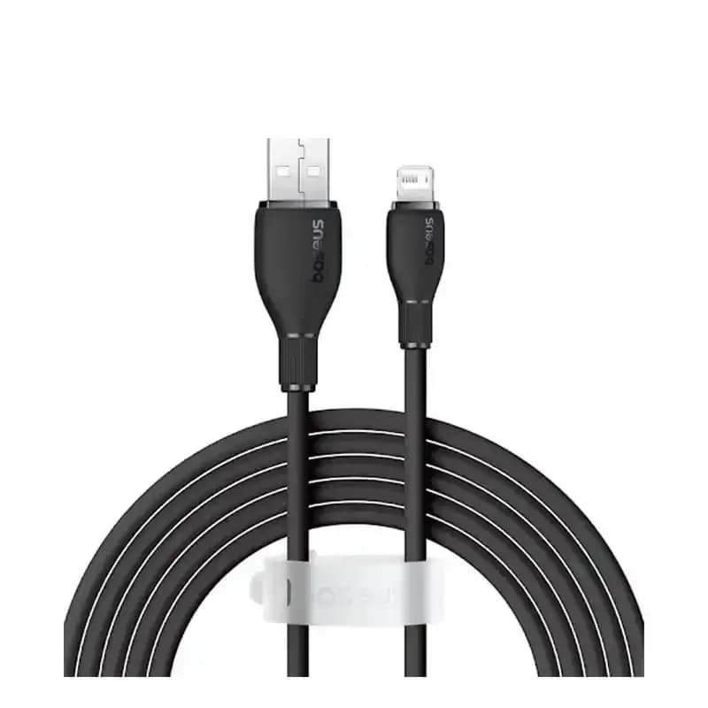کابل شارژ USB to iP باسئوس مدل Pudding Series با طول 2 متر 2.4 آمپر