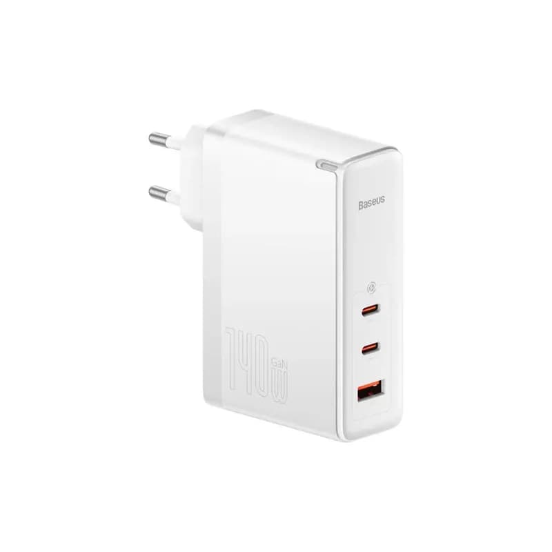 کلگی شارژر فست باسئوس Baseus مدل GaN5 Pro 140W با کابل CCGP100202 سفید
