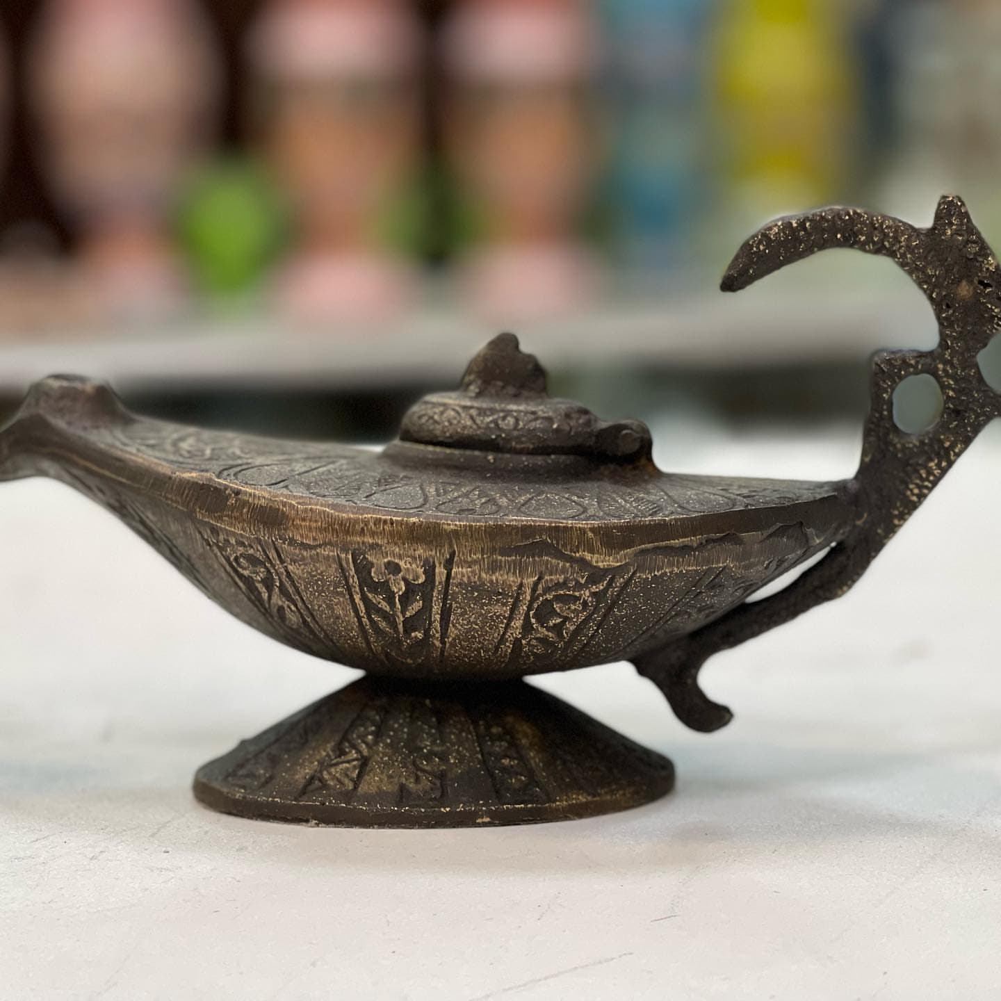 یک جفت پیسوز برنجی دم عقربی طرح قدیم — تصویر ۸