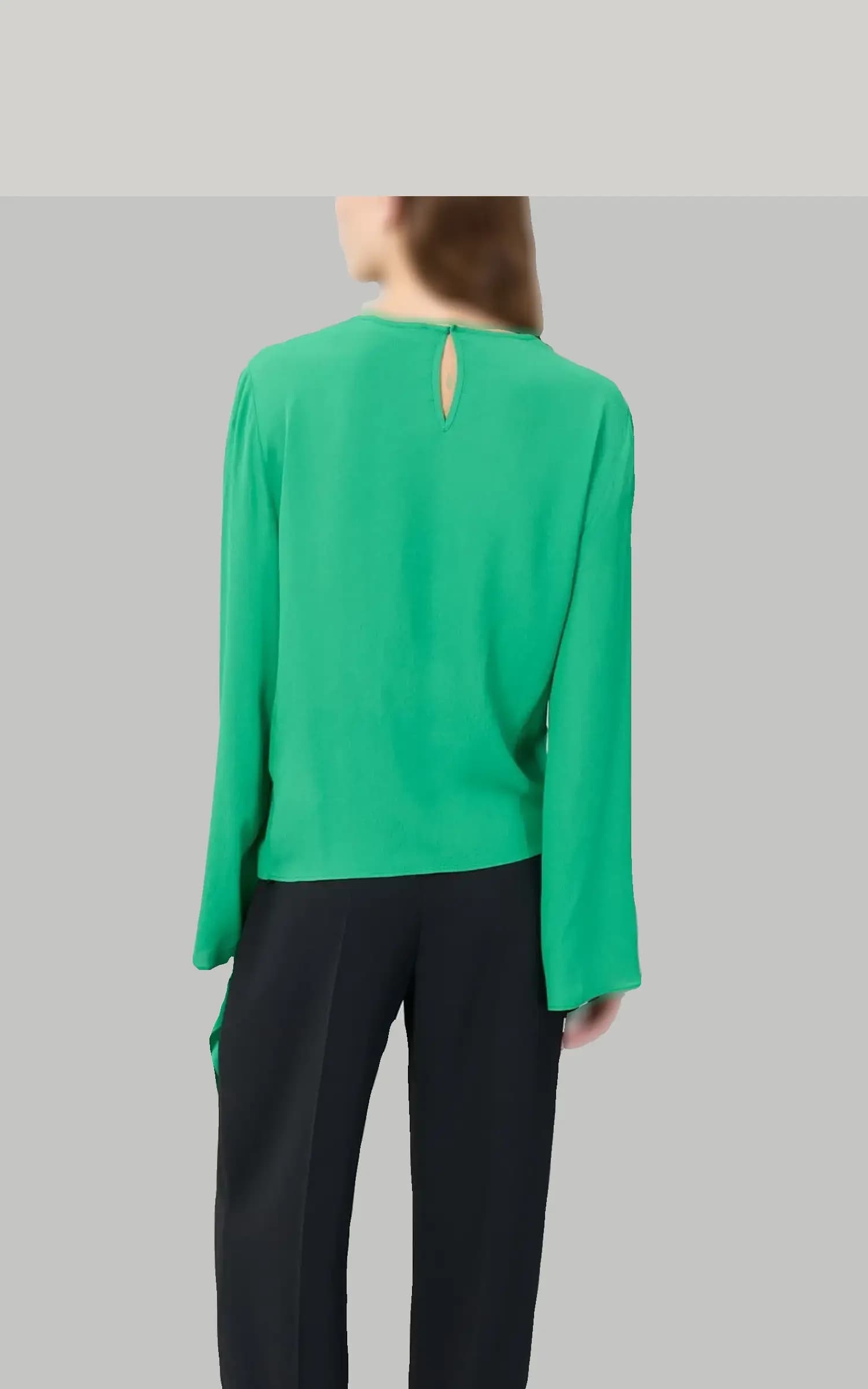 بلوز زنانه گره‌دار آستین بلند یقه گرد ROMAN کد K2513011 — تصویر ۳