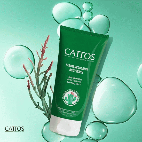 شامپو بدن آنتی آکنه پوست چرب کاتوس 200 میل CATTOS SEBUM REGULATOR BODY WASH