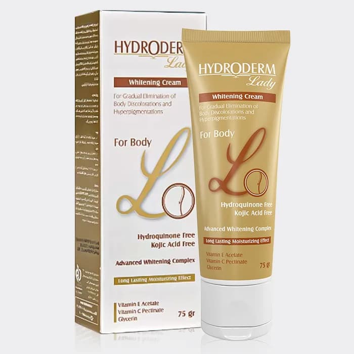 کرم روشن کننده بدن هیدرودرم Hydroderm Body Whitening Cream 75g — تصویر ۳