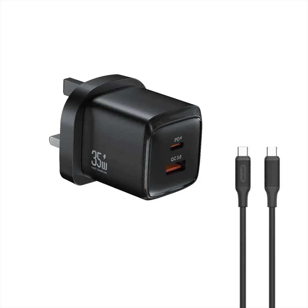شارژر گرین لاین 35 وات دو پورت UK مدل GNGCPDQC35 — تصویر ۳