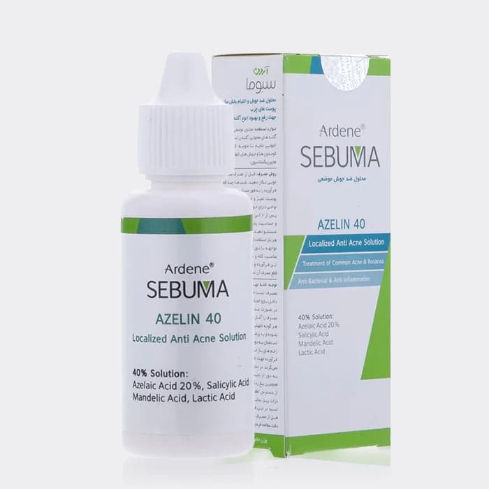محلول ضد جوش آزلین آردن سبوما Ardene Sebuma Azelin 40 Solution 30ml — تصویر ۳