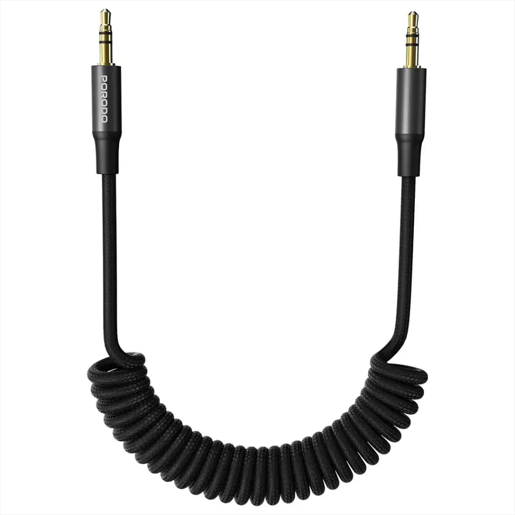 کابل AUX فنری 3.5mm به 3.5mm پرودو مدل PDCBL52BK