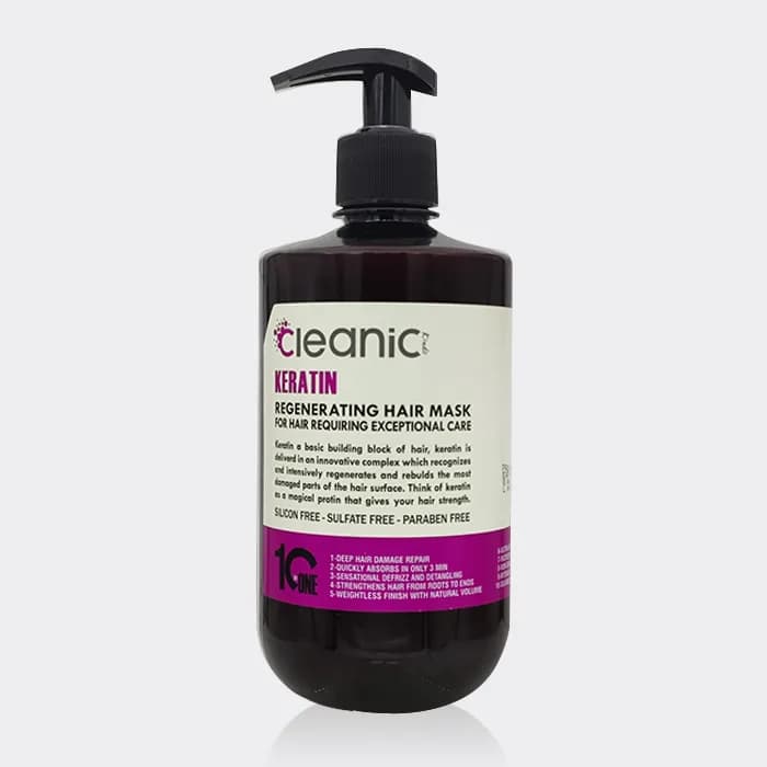 ماسک مو بدون سولفات کراتین کلینیک کیندی Cleanic Kindii Keratin Hair Mask 550ml