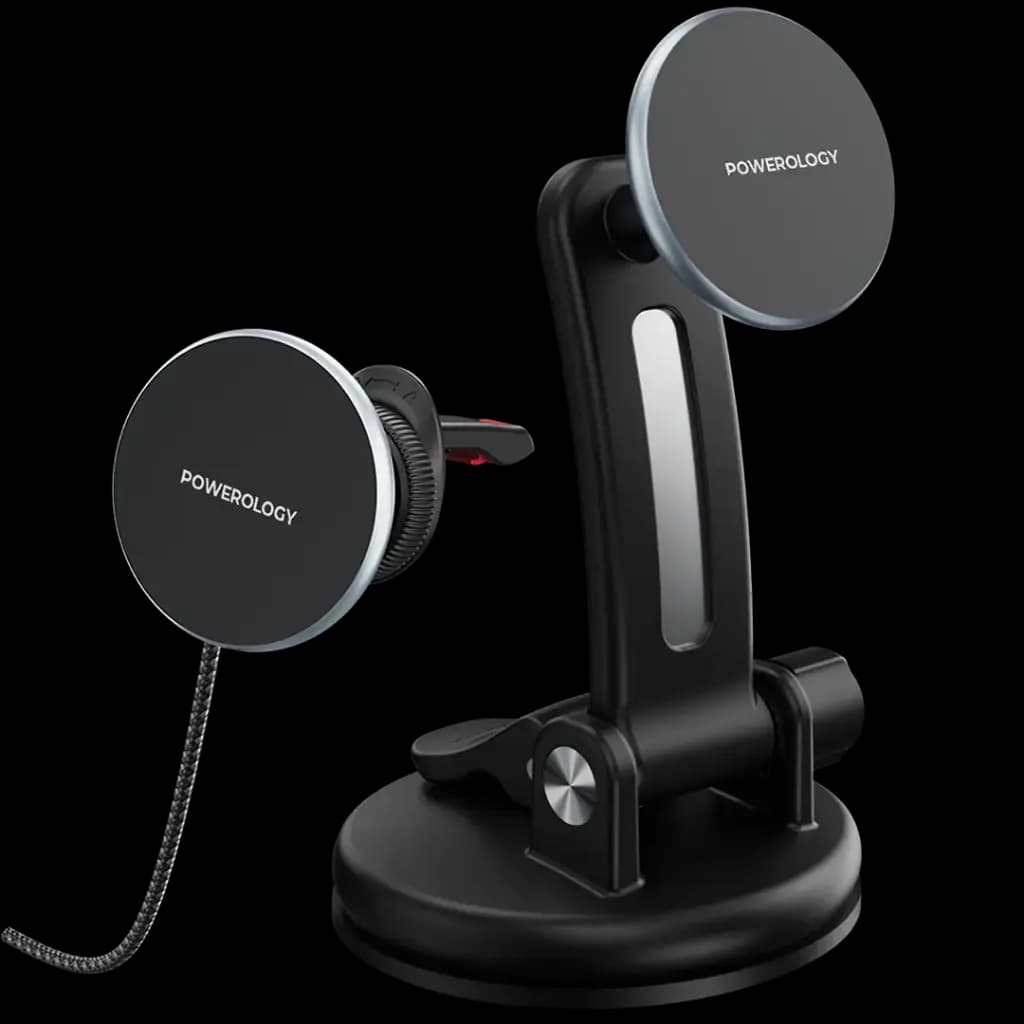 شارژر وایرلس و هولدر خودرو پاورولوژی مدل Airwave PWMWCC5GY