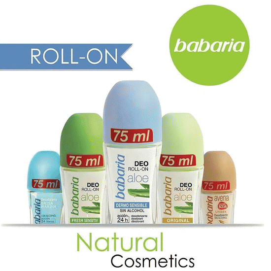 مام رول دئودورانت ضد تعریق شیشه ای باباریا اسپانیا 75 میل BABARIA DEO ROLL-ON