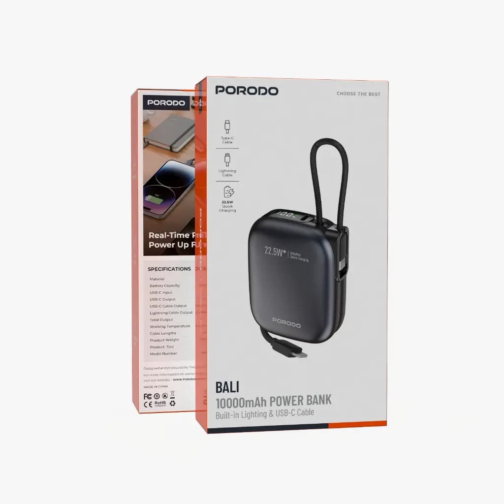 پاوربانک 10000mAh پرودو مدل Bali PDPBFCH0105BK — تصویر ۵