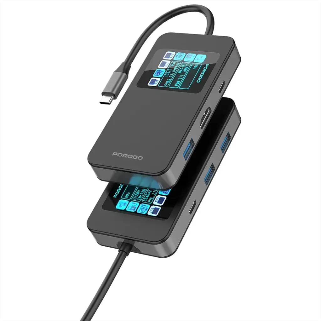 هاب USB-C شش کاره پرودو مدل PDTC630GY