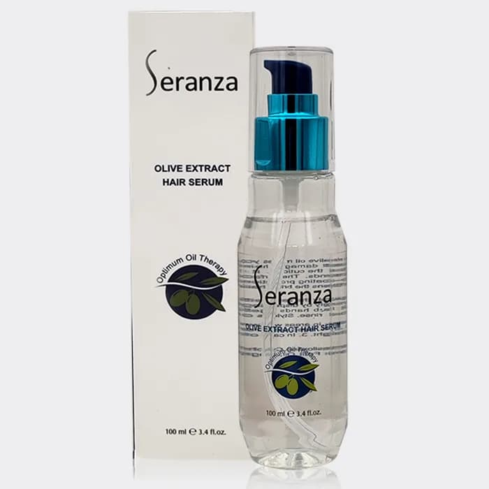 سرم مو ترمیم کننده زیتون سرانزا Seranza Olive Extract Hair Serum 100ml — تصویر ۳