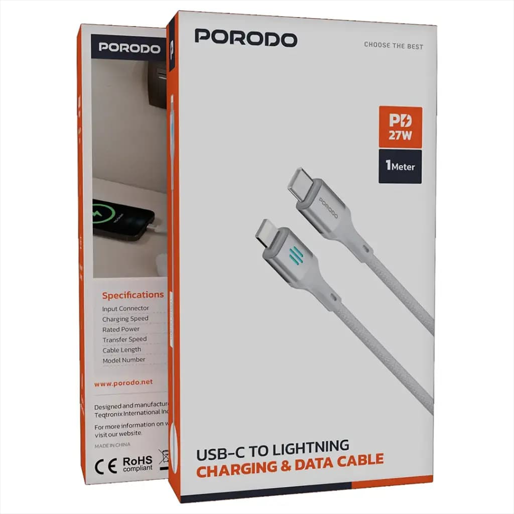 کابل USB-C به Lightning پرودو 27 وات مدل PDDC27 — تصویر ۹