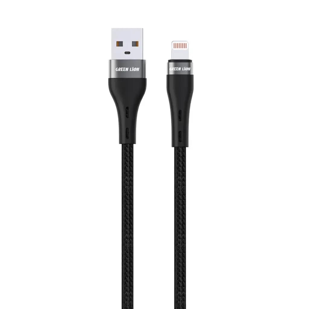 کابل شارژ USB-A به لایتنینگ گرین لاین مدل Braided GNBRSATL2MBK — تصویر ۲
