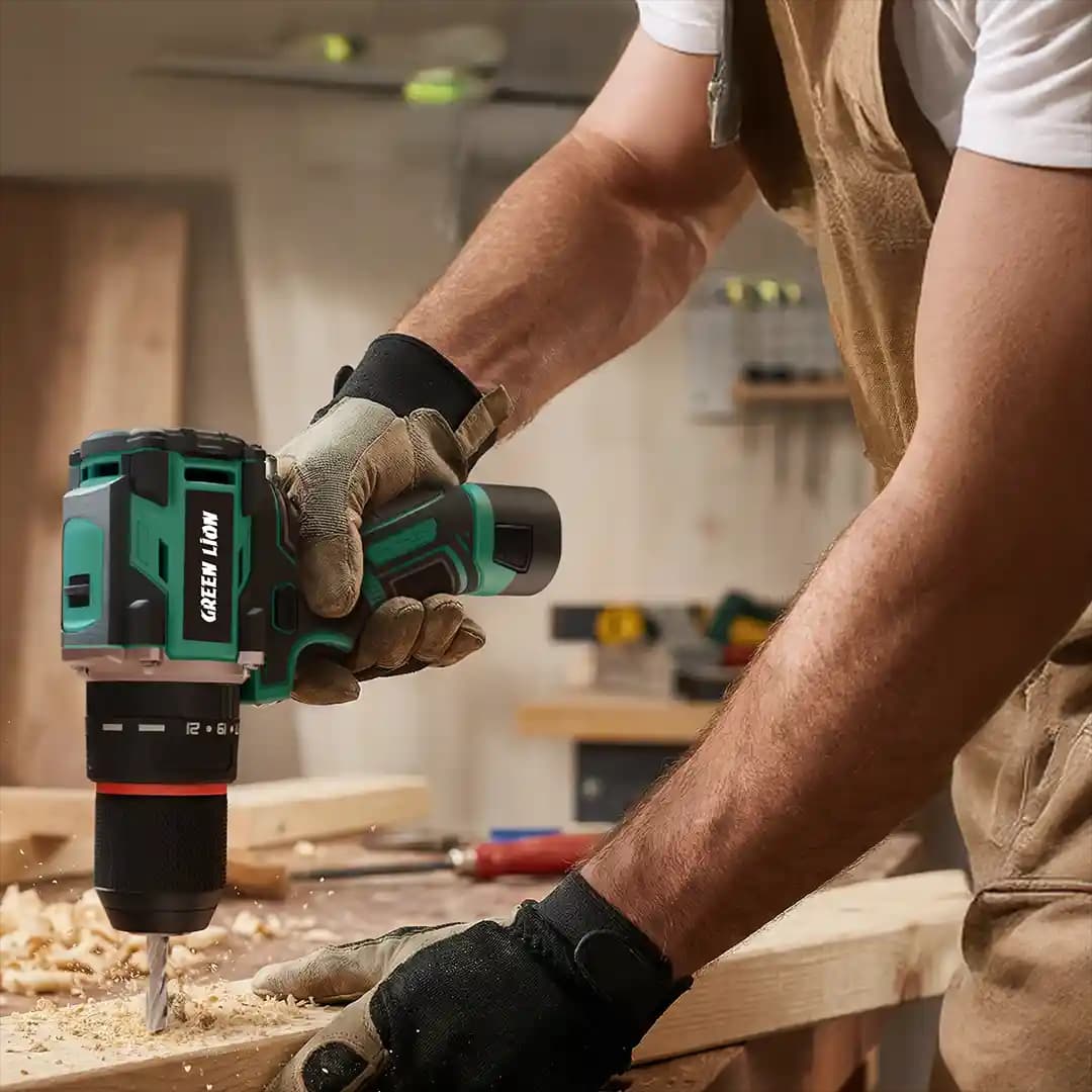 دریل شارژی گرین لاین GD-13 Power Pro Cordless Hammer Drill مدل GNGD13D16VGN — تصویر ۴