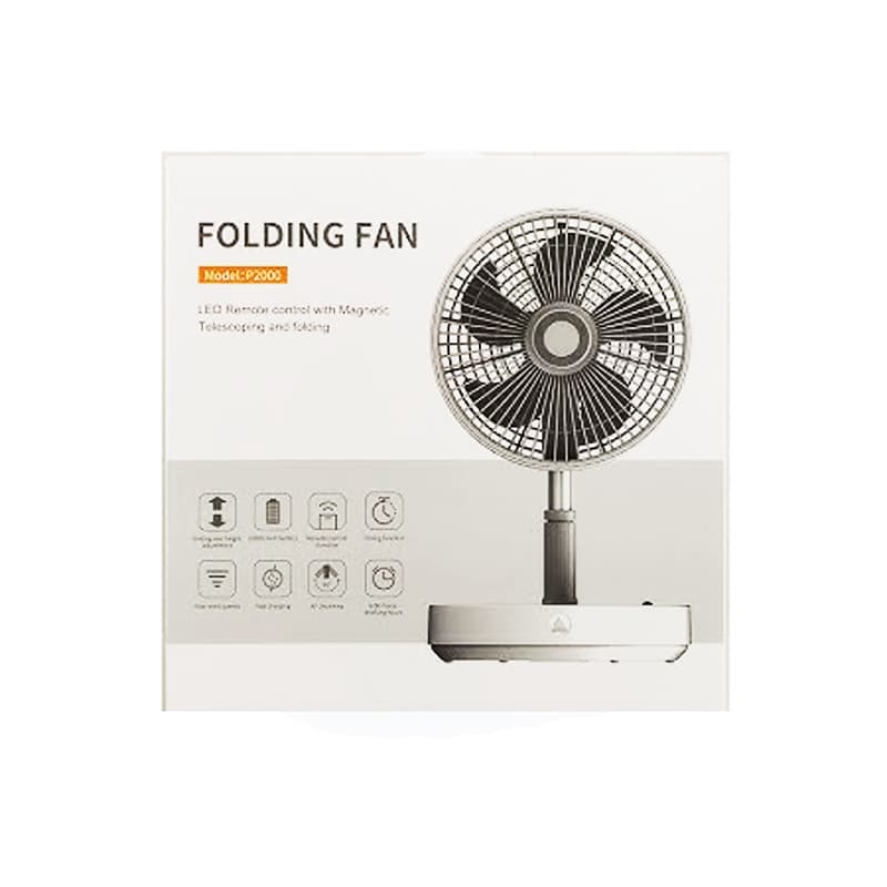 پنکه تاشو شارژی مدل P2000 Folding Fan