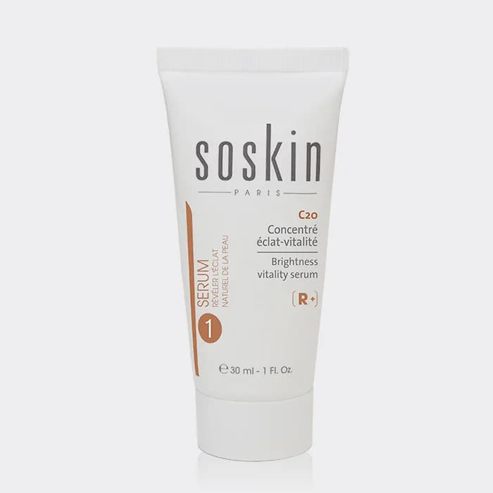 سرم روشن کننده ویتامین سی سسکین Soskin C20 Brightness Vitality Serum 30ml — تصویر ۴
