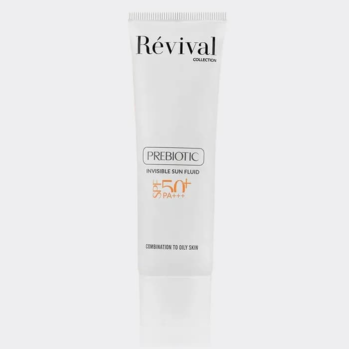 ضد آفتاب پری بیوتیک پوست چرب رویوال Revival Prebiotic Invisible SPF 50 Sun Fluid 50ml — تصویر ۴