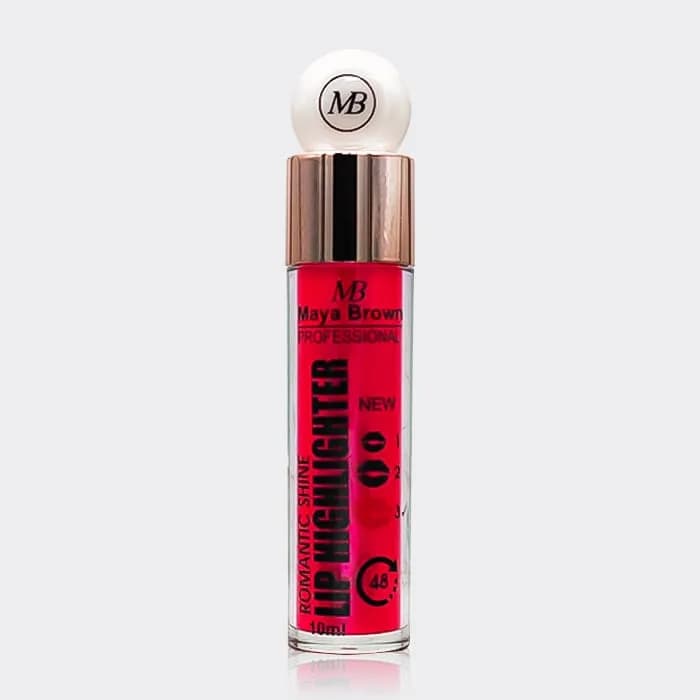 رژ لب مایع هایلایتری مایا براون Maya Brown Romantic Shine Lip Highlighter 10ml — تصویر ۲
