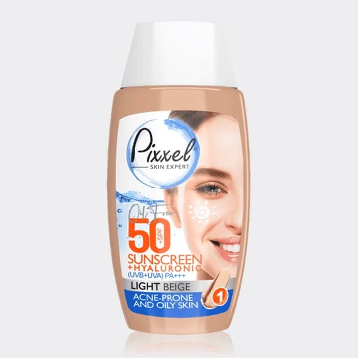 ضد آفتاب رنگی پوست چرب پیکسل Pixxel Fluid Sun Screen SPF50 Acne-Prone And Oily Skin 50ml