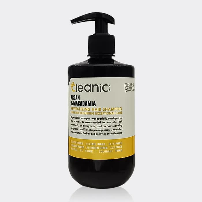 شامپو بدون سولفات آرگان و ماکادمیا کلینیک کیندی Cleanic Kindii Argan & Macadamia Hair Shampoo 550ml — تصویر ۳