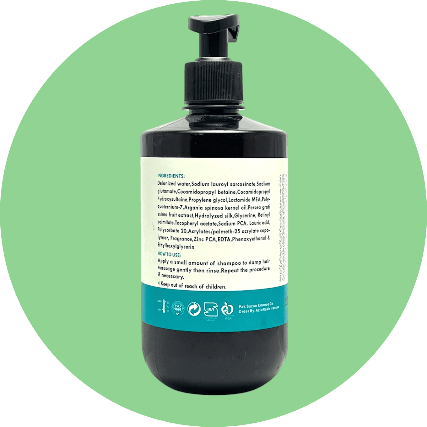 شامپو بدون سولفات موهای فر کلینیک کیندی Cleanic Kindii Curl Control Hair Shampoo 550ml — تصویر ۴