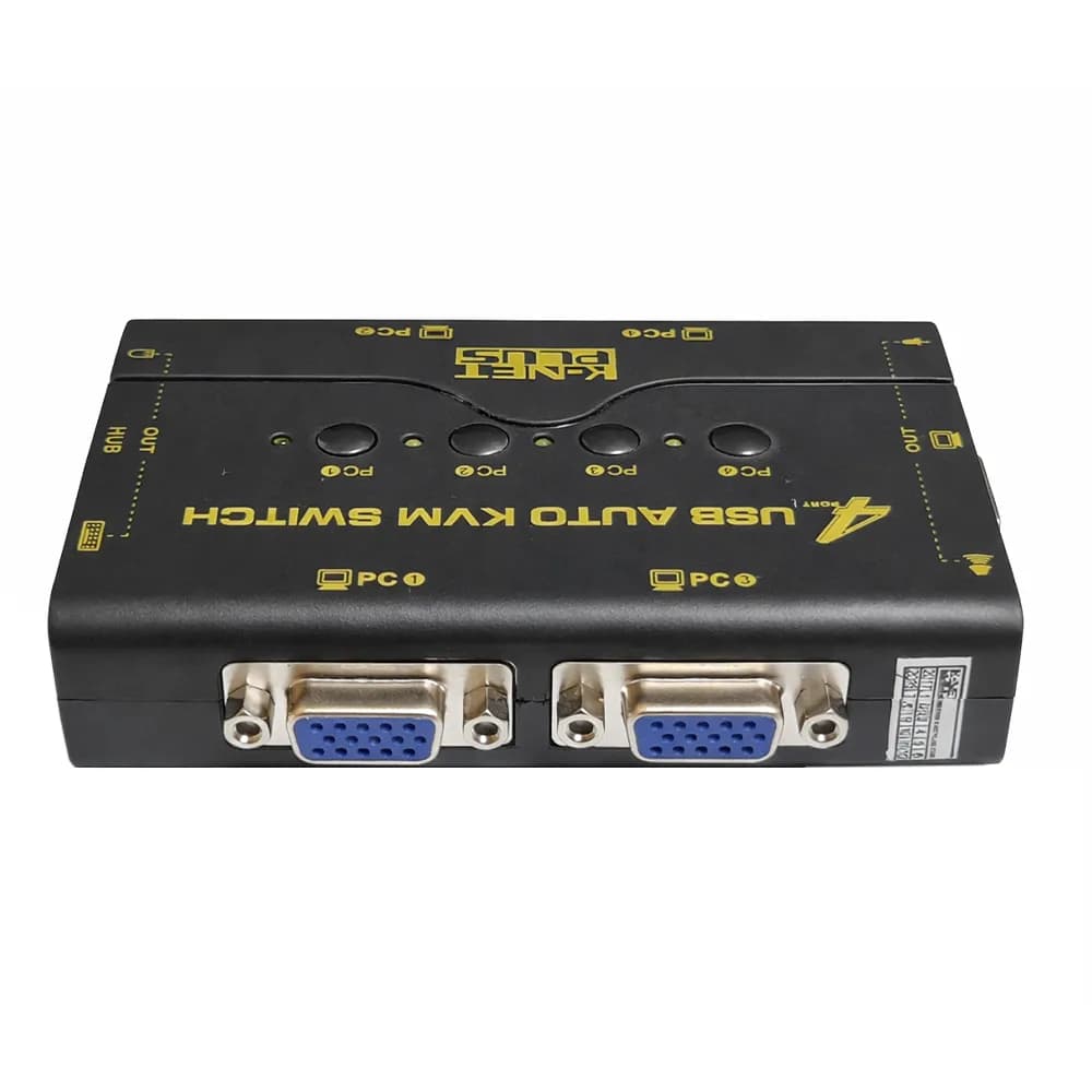 سوییچ VGA KVM چهار پورت USB کی نت پلاس مدلKPU624