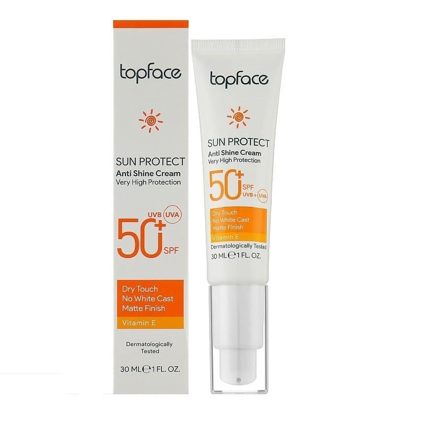 ضد آفتاب بی رنگ تاپ فیس SPF 50 حجم ۳۰ میل تاریخ انقضا 07/2026