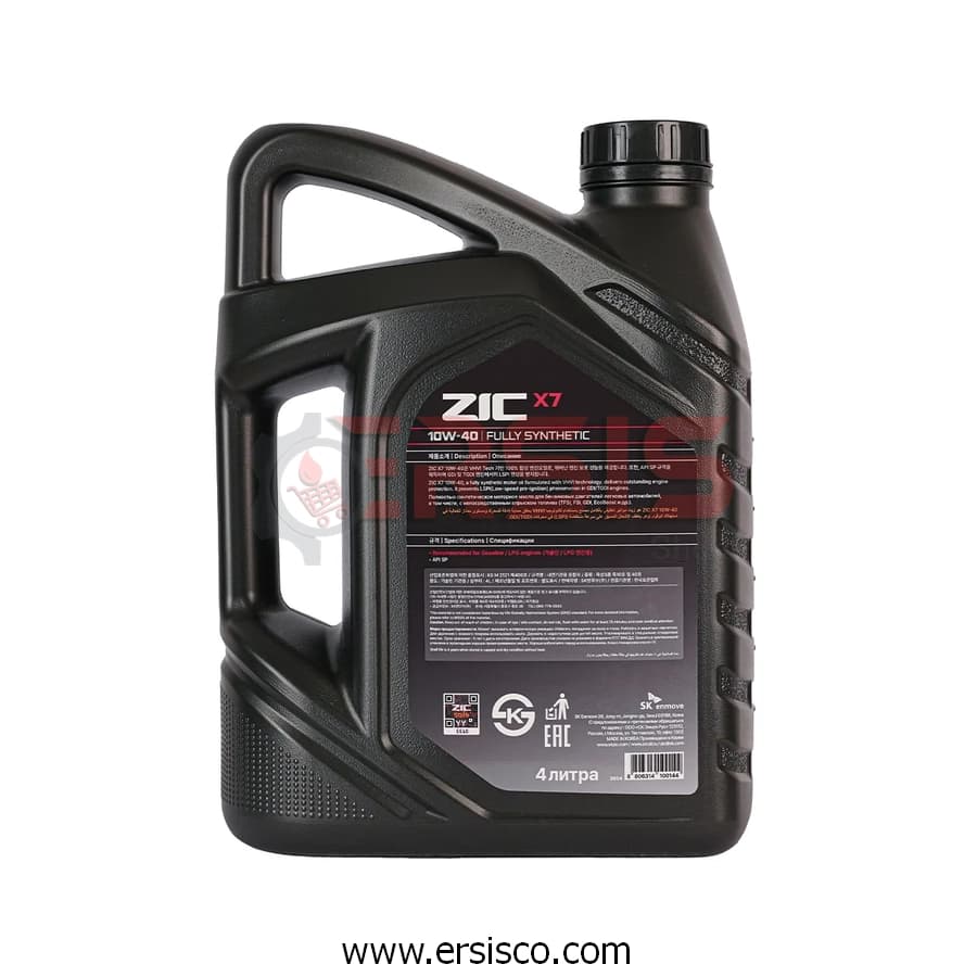 روغن موتور SP X7 10W40 حجم 4 لیتر زیک — تصویر ۳