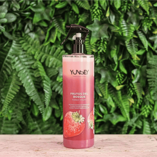 اسپری نرم کننده دوفاز توت فرنگی یانسی اسپانیا 500 میل YUNSEY BIPHASIC CONDITIONER