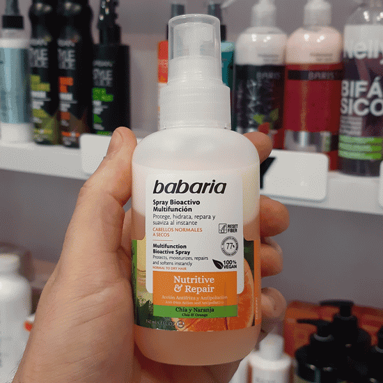 اسپری دوفاز مغذی و ترمیم کننده پرتقال باباریا اسپانیا 150 میل BABARIA MULTIFUNCTION BIOACTIVE SPRAY — تصویر ۳