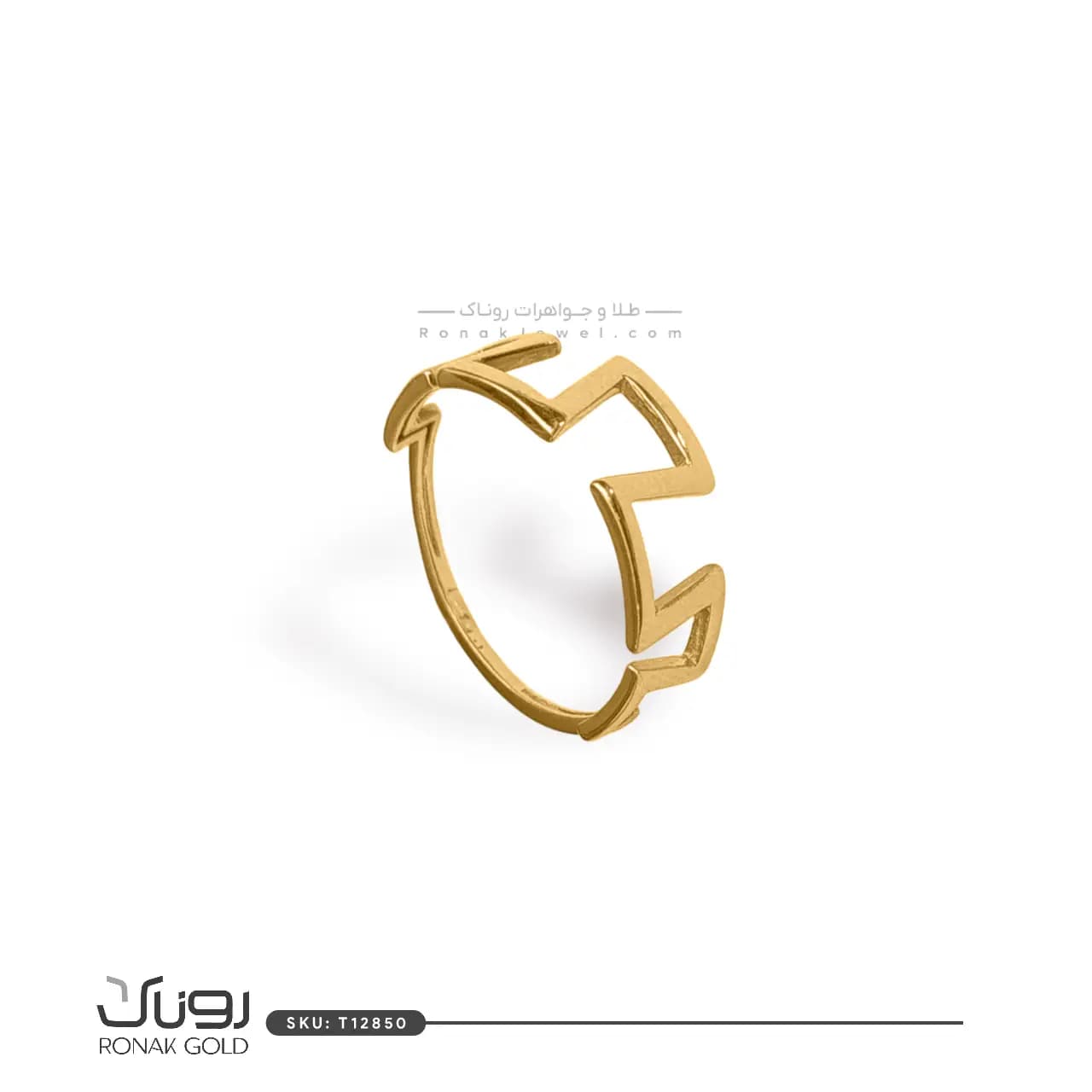 انگشتر مینیمال لاین — تصویر ۳
