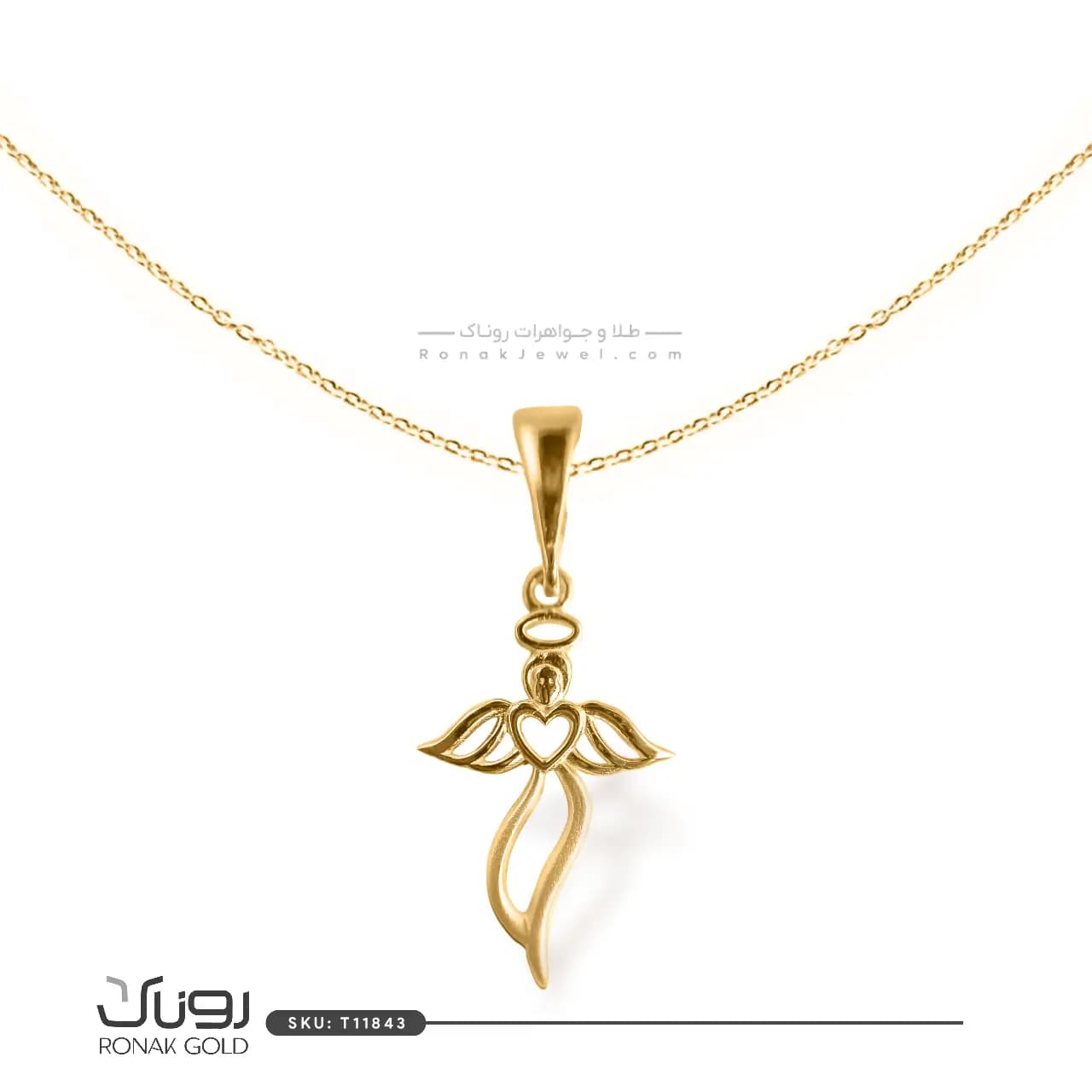 آویز طرح فرشته با زنجیر