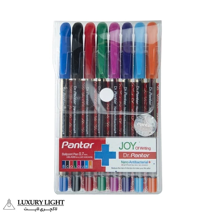 خودکار پنتر مدل نانو آنتی باکتریال کد DP-105 بسته 8 عددی