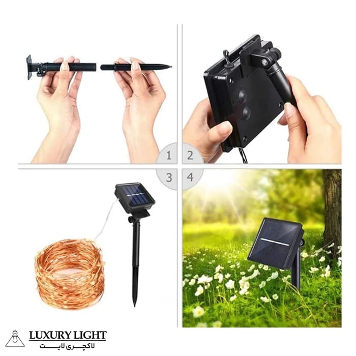 چراغ پارکی خورشیدی مدل Solar Fairy Lights 10M — تصویر ۸