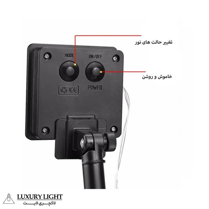 چراغ پارکی خورشیدی مدل Solar Fairy Lights 10M — تصویر ۵