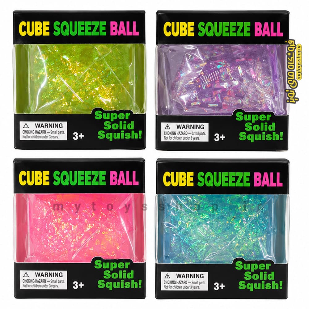 فیجت اسکویشی نرمالو طرح یخ اکلیلی ضد استرس Nee Doh nice cube