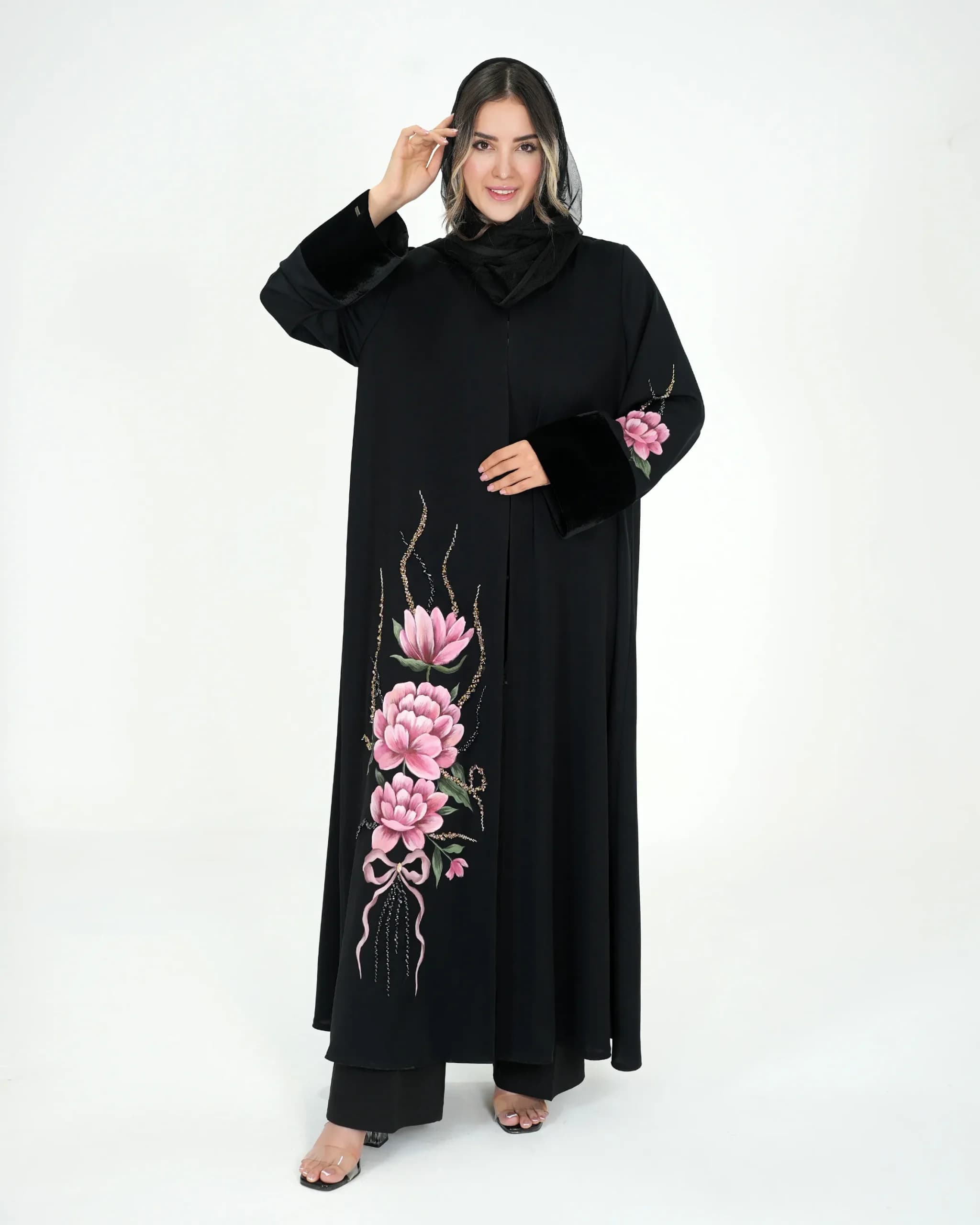 عبا با طرح گل کوکب کد 1007