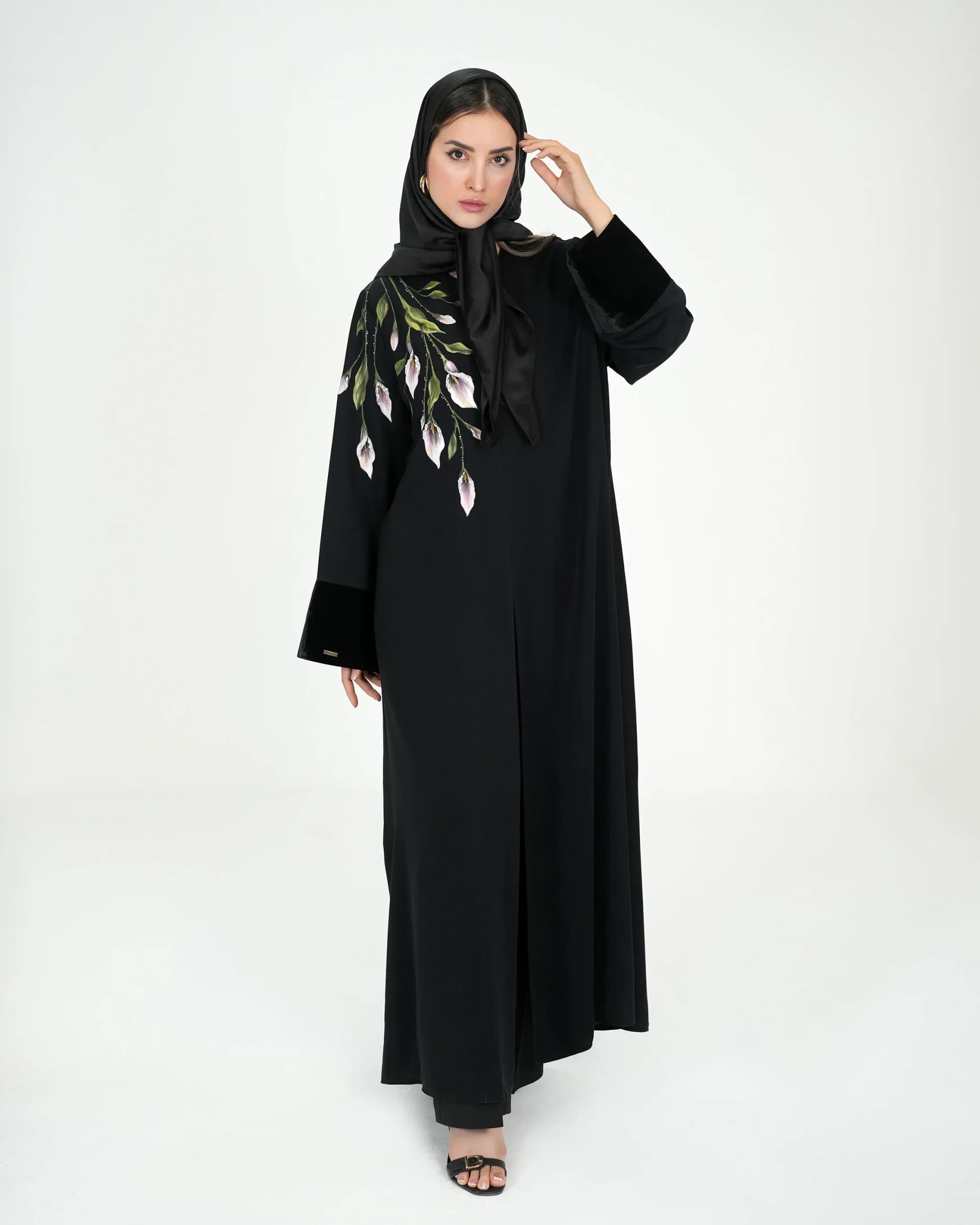 عبا با طرح گل شیپوری کد 1008
