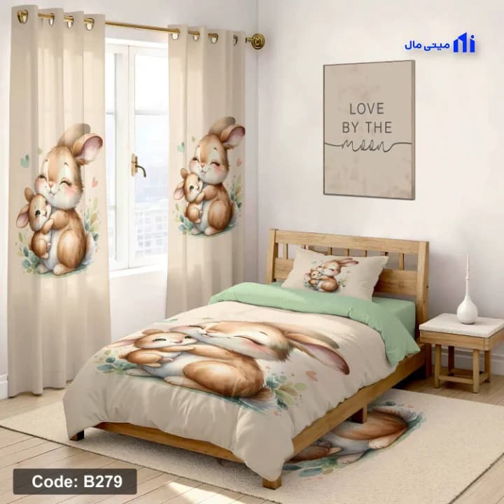 روتختی بچه خرگوش و مادر کد B279 — تصویر ۲