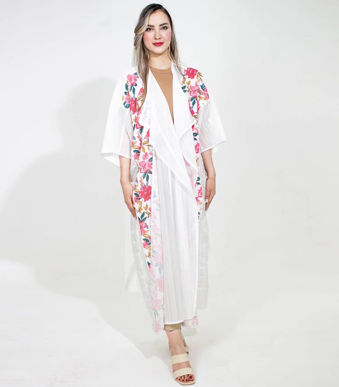 مانتو بلند گلدار کد 1240