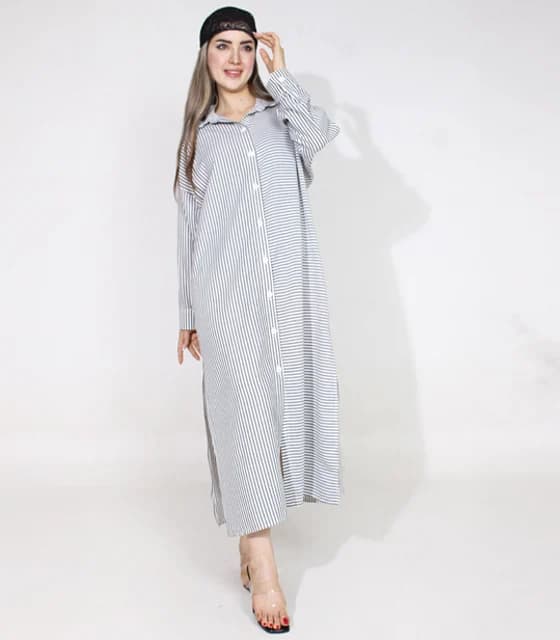 پیراهن بلند چاکدار کد 4570