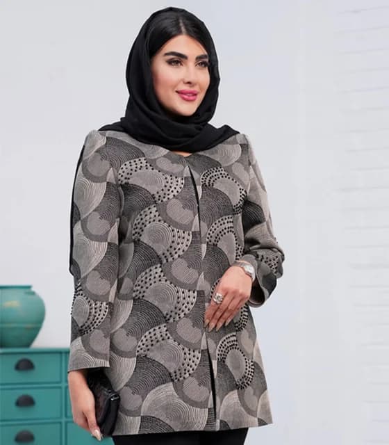 مانتو ژاکارد نگین‌دوزی کد 546 — تصویر ۵