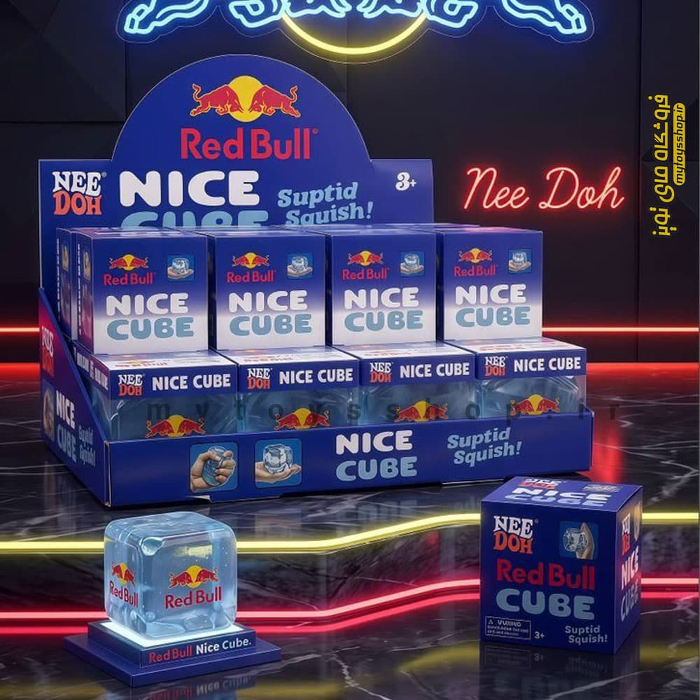 فیجت اسکویشی مکعب طرح رد بول ضد استرس Red Bull