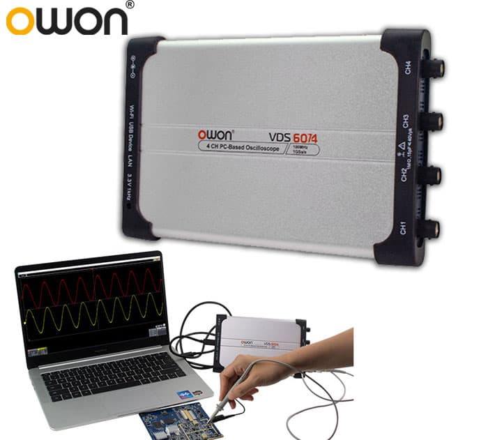 کارت اسکوپ 4 کاناله 70MHz مدل VDS-6074 ساخت کمپانی OWON