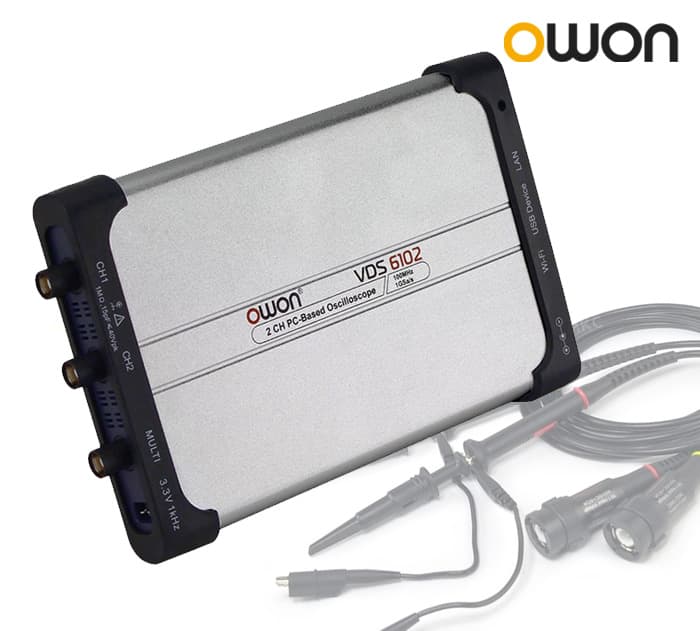 کارت اسکوپ دو کاناله 100MHz و فانکشن ژنراتور مدل VDS-6102 کمپانی OWON — تصویر ۳