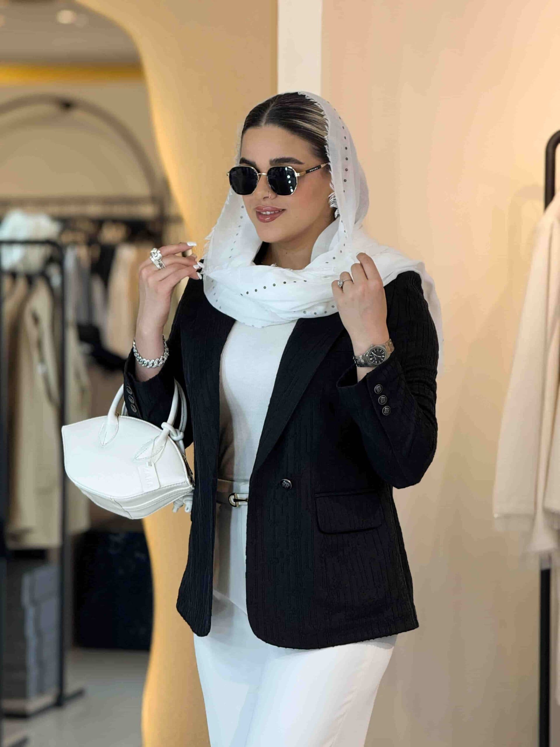کت لینن مشکی 121020