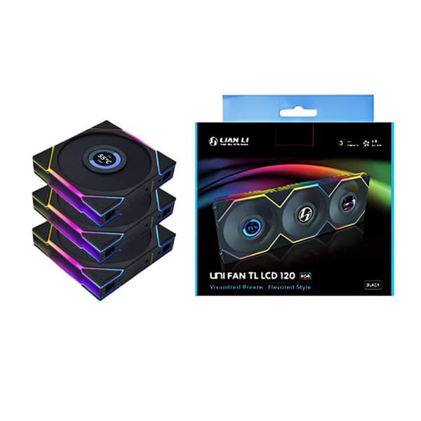 فن کیس لیان لی UNI FAN TL 120 LCD Black — تصویر ۱۱